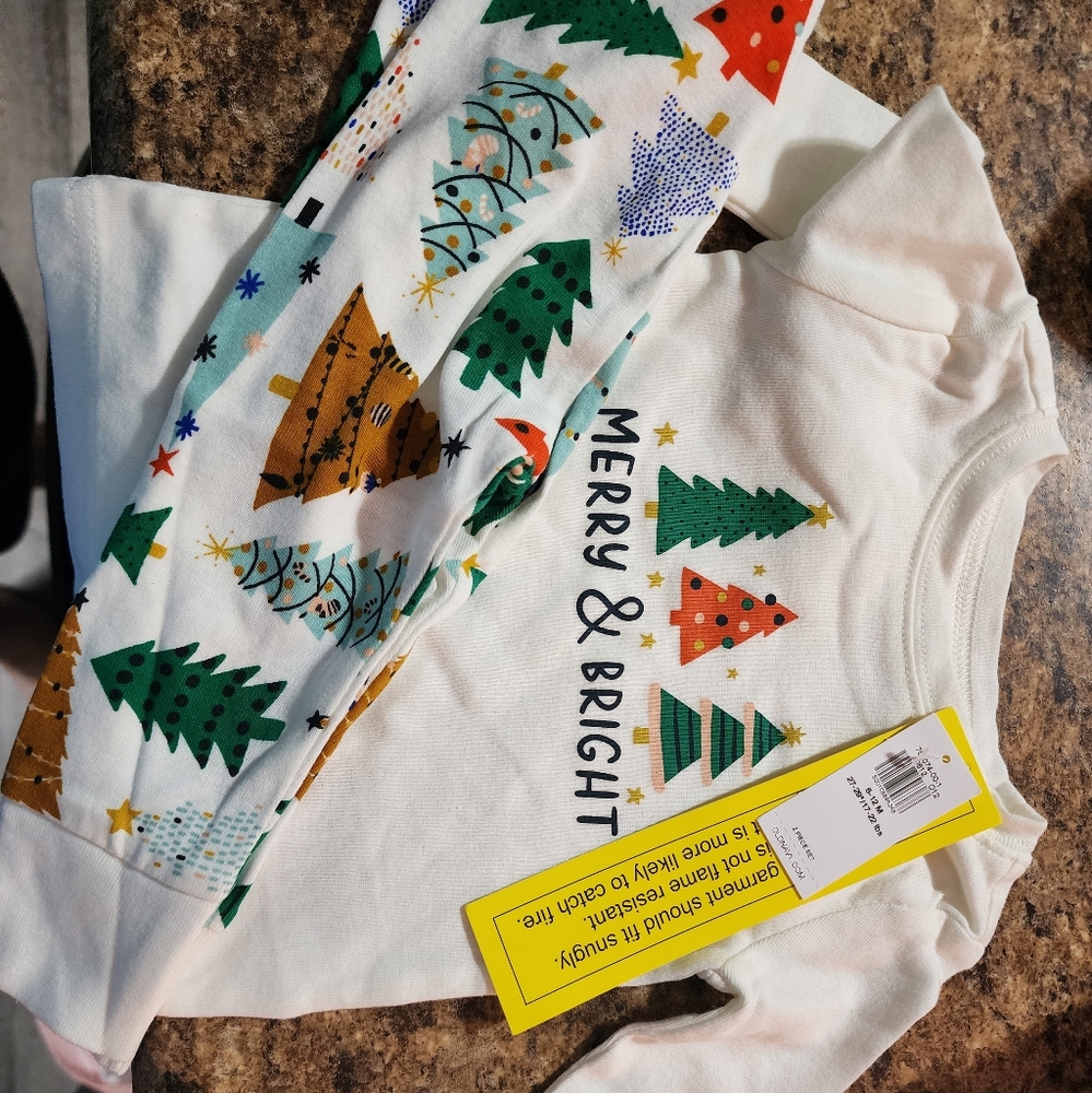 6-12 month old navy holiday pajamas
